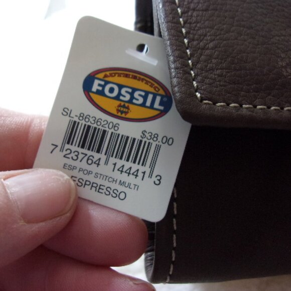 E-152 NIB FOSSIL WOMENS ESP POP STITCH TRIFOLD WALLET - Picture 5 of 12
